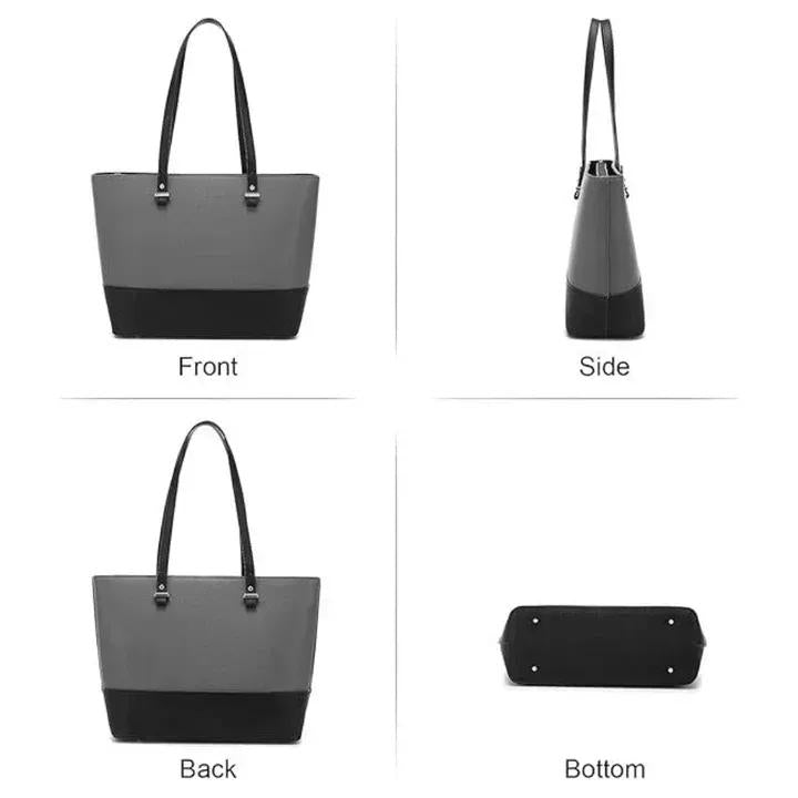Stylish Women's PU Leather Hand Bag Set - 3 Pcs