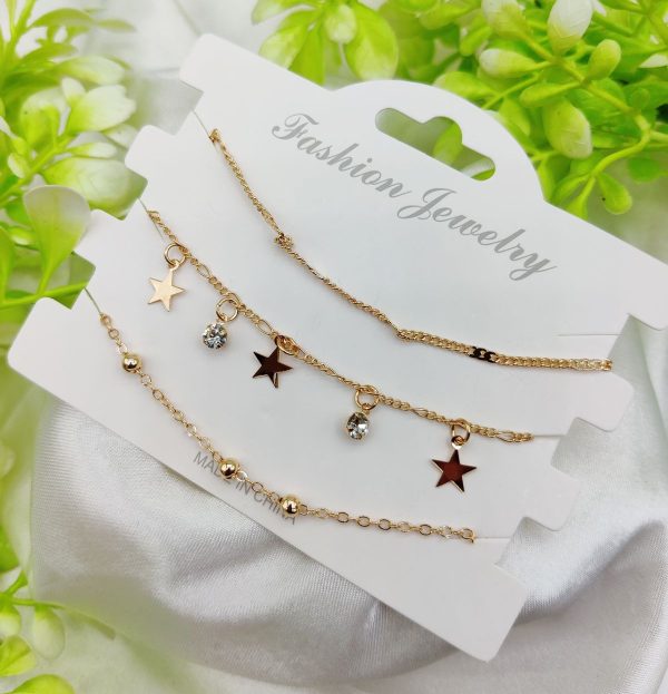 Triple-layered Adjustable Bracelet Set