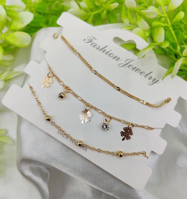Triple-layered Adjustable Bracelet Set