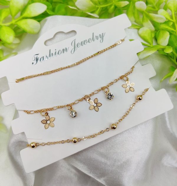 Triple-layered Adjustable Bracelet Set