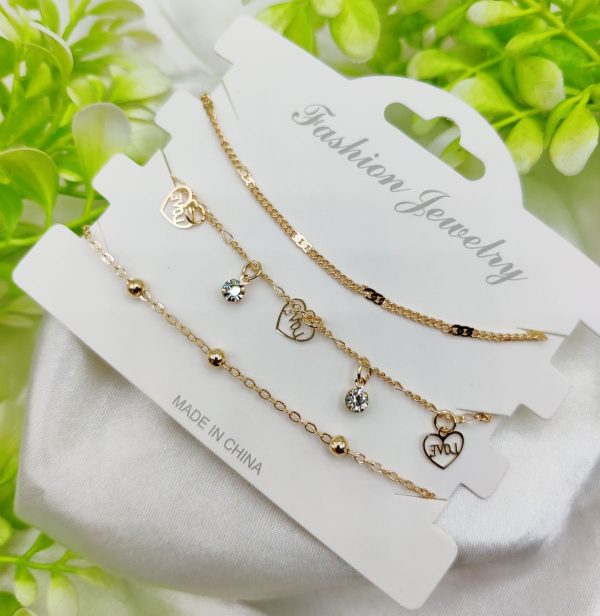 Triple-layered Adjustable Bracelet Set